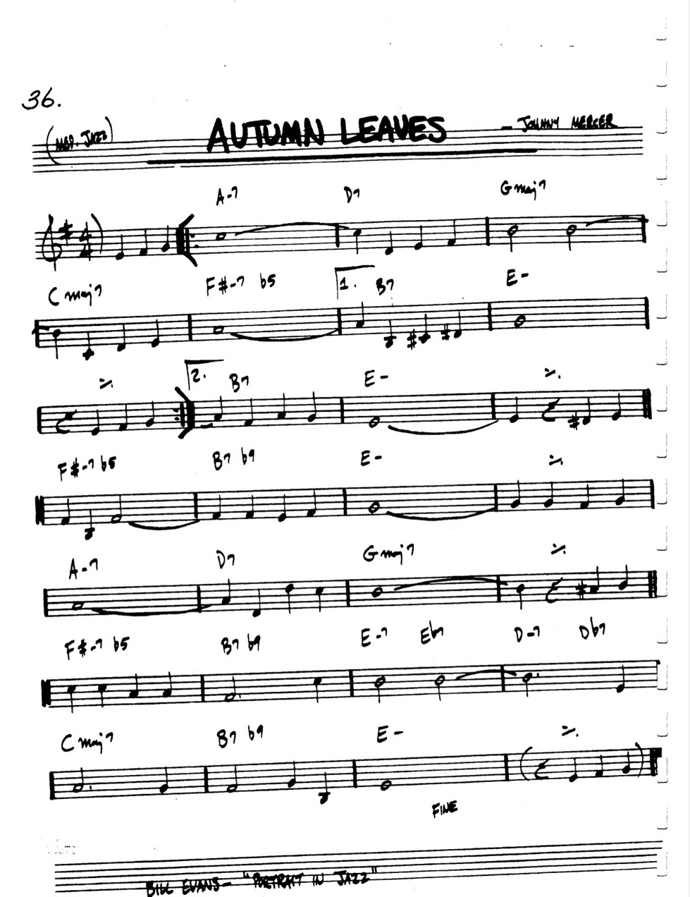재즈-명곡-Autumn-Leaves-score.